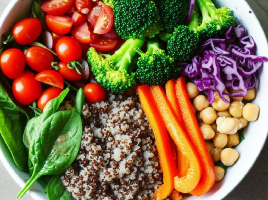 Healthy vegetarian food bowl